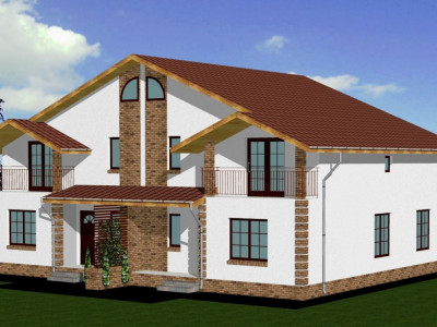 Hemeiuș-Fântânele-vilă duplex in construcție-finalizare august 2020